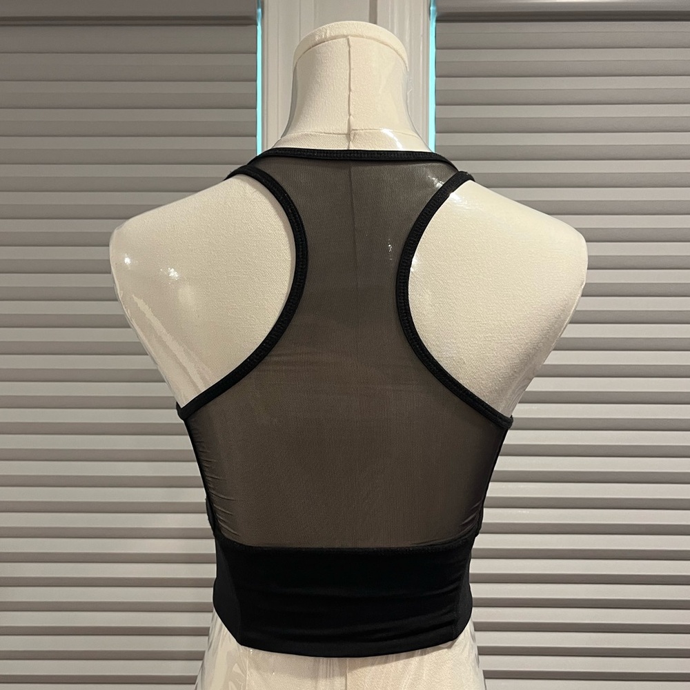 Longline Mesh Racerback Sports Bra - Picture 2 of 4